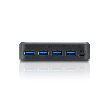 ATEN 2-poorts USB 3.0 randapparatuur-sharing-switch, 5 Gbit/s, Micro-USB Type-B, zwart, kunststof, 0 - 40 °C, -20 - 60 °C