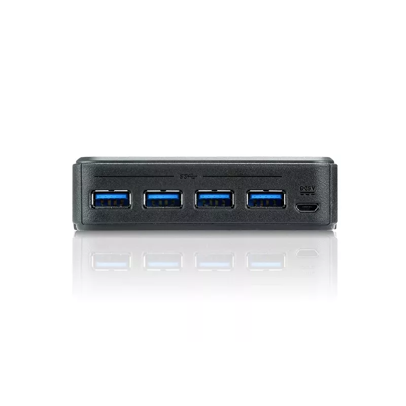 ATEN 2-poorts USB 3.0 randapparatuur-sharing-switch, 5 Gbit/s, Micro-USB Type-B, zwart, kunststof, 0 - 40 °C, -20 - 60 °C