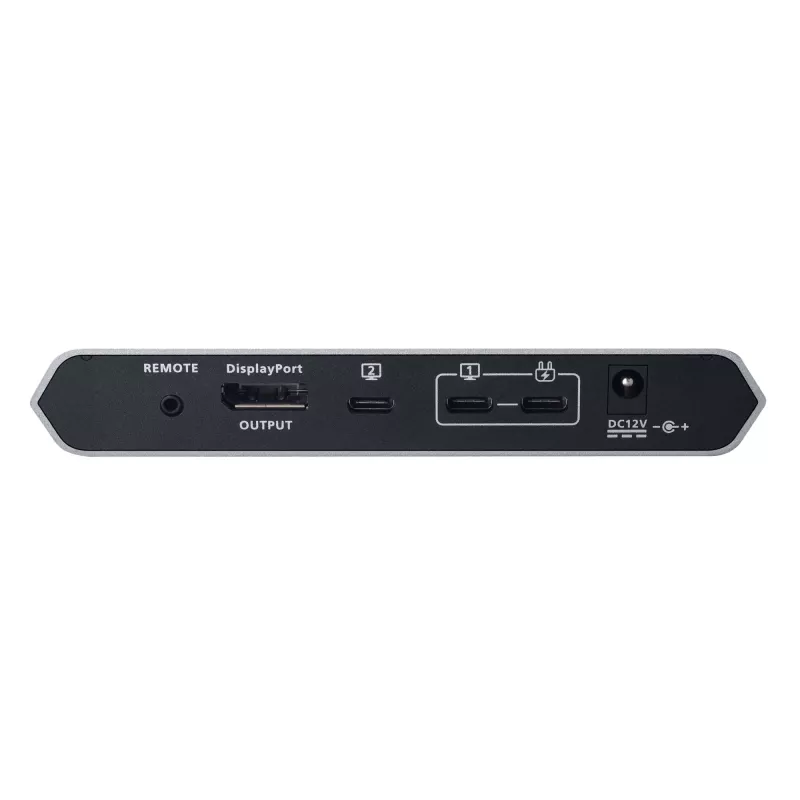 ATEN 2-poorts 4K DisplayPort USB-C KVM dock switch met power pass-through