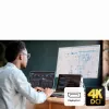 ATEN 2-poorts 4K DisplayPort USB-C KVM dock switch met power pass-through
