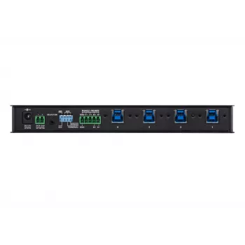 ATEN 4-poorts USB 3.1 Gen1 industriële switch, 5 Gbit/s, zwart, metaal, 0 - 50 °C, -20 - 60 °C, 0 - 80%