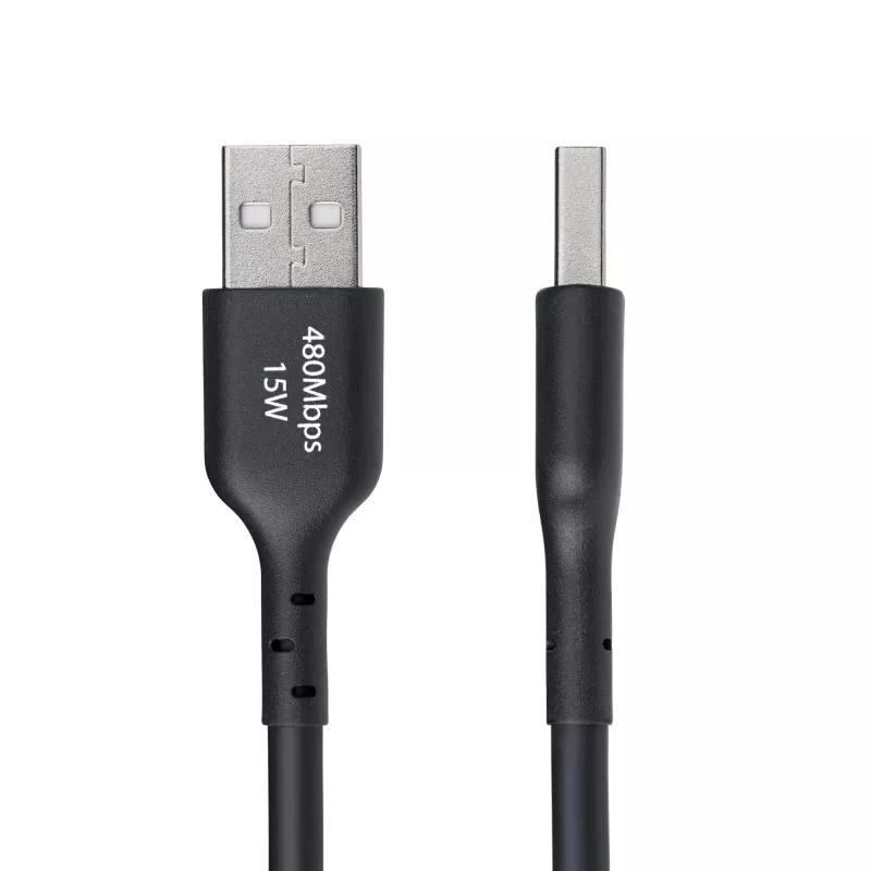 StarTech.com 4m (13ft) USB-A naar USB-C oplaadkabel, opladen & synchroniseren, 3A, USB 2.0, TPE-mantel – zwarte USB-oplaadkabel