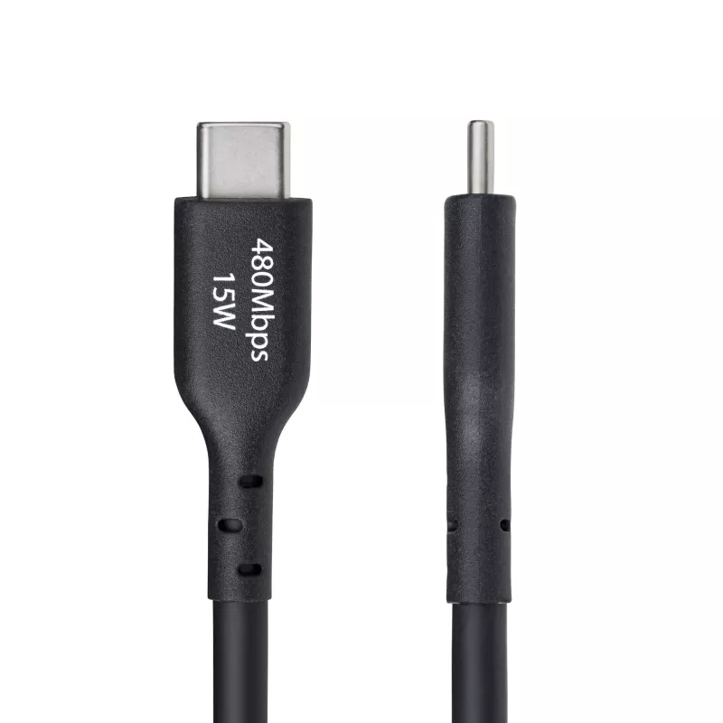 StarTech.com 4m (13ft) USB-A naar USB-C oplaadkabel, opladen & synchroniseren, 3A, USB 2.0, TPE-mantel – zwarte USB-oplaadkabel