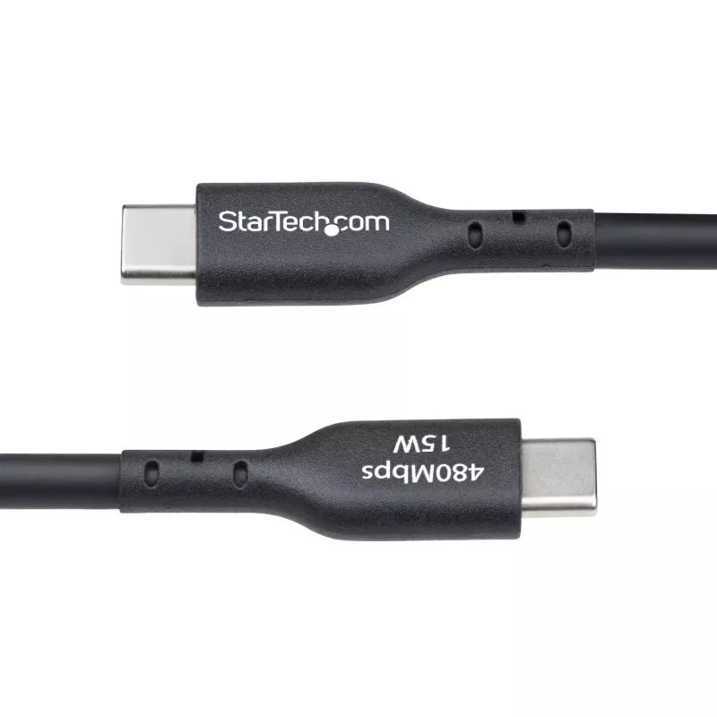StarTech.com 4m (13ft) USB-A naar USB-C oplaadkabel, opladen & synchroniseren, 3A, USB 2.0, TPE-mantel – zwarte USB-oplaadkabel