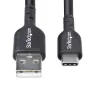 StarTech.com 4m (13ft) USB-A naar USB-C oplaadkabel, opladen & synchroniseren, 3A, USB 2.0, TPE-mantel – zwarte USB-oplaadkabel
