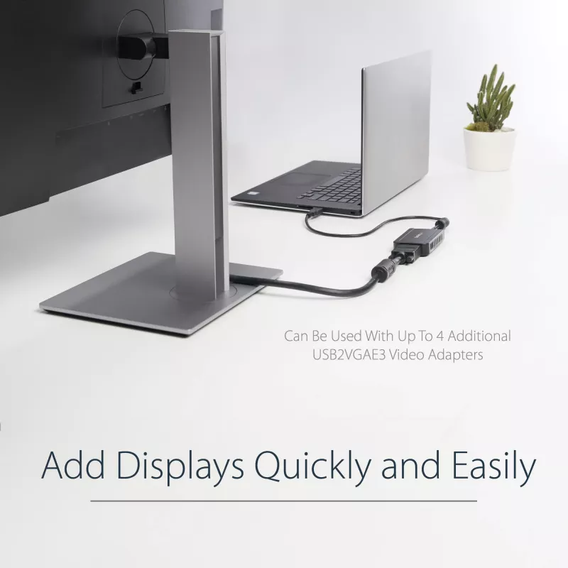 StarTech.com USB 2.0 naar VGA adapter, USB naar VGA monitor converter voor Windows, 1080p (geen ondersteuning voor macOS/ChromeOS/Linux) - TAA