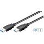 Microconnect USB3.0AA1B USB-kabel USB 3.2 Gen 1 (3.1 Gen 1) 1 m USB A zwart