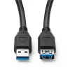 Microconnect USB3.0AAF05B USB-kabel USB 3.2 Gen 1 (3.1 Gen 1) 0,5 m USB A zwart