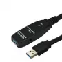 Microconnect USB3.0AAF10A USB-kabel USB 3.2 Gen 1 (3.1 Gen 1) 10 m USB A zwart