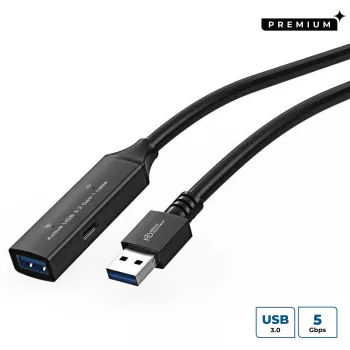 Microconnect USB3.0AAF15A USB-kabel USB 3.2 Gen 1 (3.1 Gen 1) 15 m USB A zwart