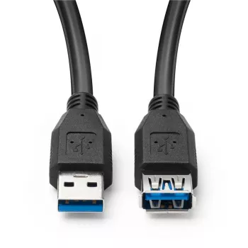 Microconnect USB3.0AAF2B USB-kabel USB 3.2 Gen 1 (3.1 Gen 1) 2 m USB A zwart