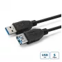 Microconnect USB3.0AAF5B USB-kabel USB 3.2 Gen 1 (3.1 Gen 1) 5 m USB A zwart