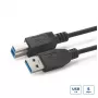 Microconnect USB3.0AB2B USB-kabel USB 3.2 Gen 1 (3.1 Gen 1) 2 m USB A USB B zwart