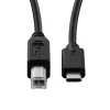 Microconnect USB3.1C2B1 USB-kabel USB 2.0 1 m USB C USB B zwart