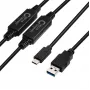 Microconnect USB3.1CA10AMP USB-kabel USB 3.2 Gen 1 (3.1 Gen 1) 10 m USB C USB A zwart