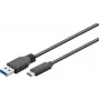 Microconnect USB3.1CA3 USB-kabel USB 3.2 Gen 1 (3.1 Gen 1) 3 m USB C USB A zwart