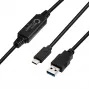 Microconnect USB3.1CA5AMP USB-kabel USB 3.2 Gen 1 (3.1 Gen 1) 5 m USB C USB A zwart