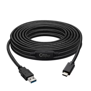 Microconnect USB3.1CA5AMP USB-kabel USB 3.2 Gen 1 (3.1 Gen 1) 5 m USB C USB A zwart