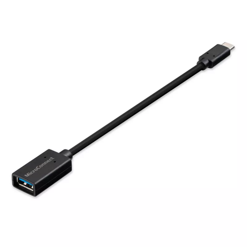 Microconnect USB3.1CAF02BH USB-kabel USB 3.2 Gen 1 (3.1 Gen 1) 0,2 m USB C USB A zwart