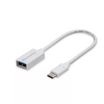 Microconnect USB3.1CAF02W USB-kabel USB 3.2 Gen 1 (3.1 Gen 1) 0,2 m USB C USB A wit