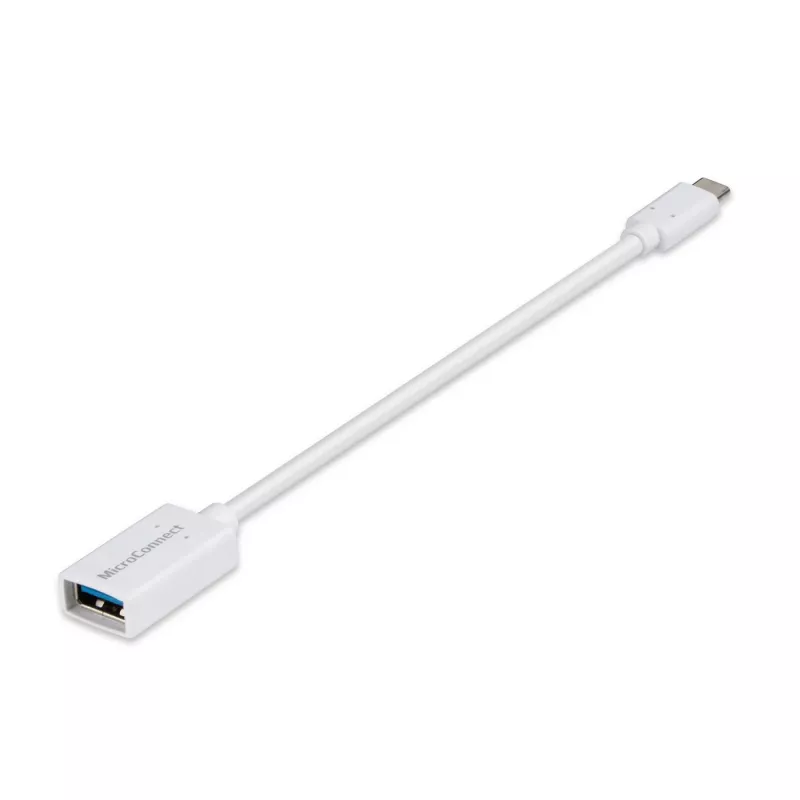 Microconnect USB3.1CAF02W USB-kabel USB 3.2 Gen 1 (3.1 Gen 1) 0,2 m USB C USB A wit