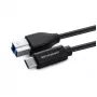 Microconnect USB3.1CB5 USB-kabel USB 3.2 Gen 1 (3.1 Gen 1) 5 m USB C USB B zwart