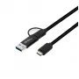 Microconnect USB3.1CCA1 USB-kabel USB 3.2 Gen 1 (3.1 Gen 1) 1 m USB C zwart