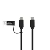 Microconnect USB3.1CCA1 USB-kabel USB 3.2 Gen 1 (3.1 Gen 1) 1 m USB C zwart