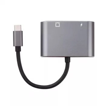 Microconnect USB3.1CETHPDBA kabel-adapter adapter USB C RJ-45 zwart