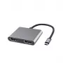 Microconnect USB3.1CHDMIX2 USB-grafische adapter zwart