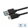 Microconnect USB3.2CA1 USB-kabel USB 3.2 Gen 2 (3.1 Gen 2) 1 m USB A USB C zwart