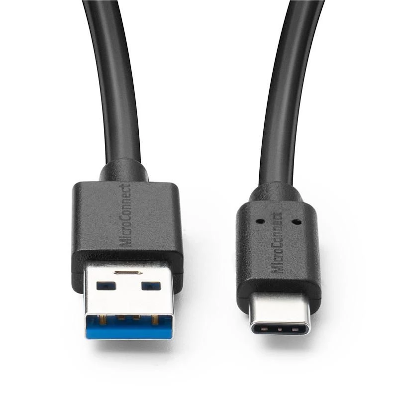 Microconnect USB3.2CA1 USB-kabel USB 3.2 Gen 2 (3.1 Gen 2) 1 m USB A USB C zwart