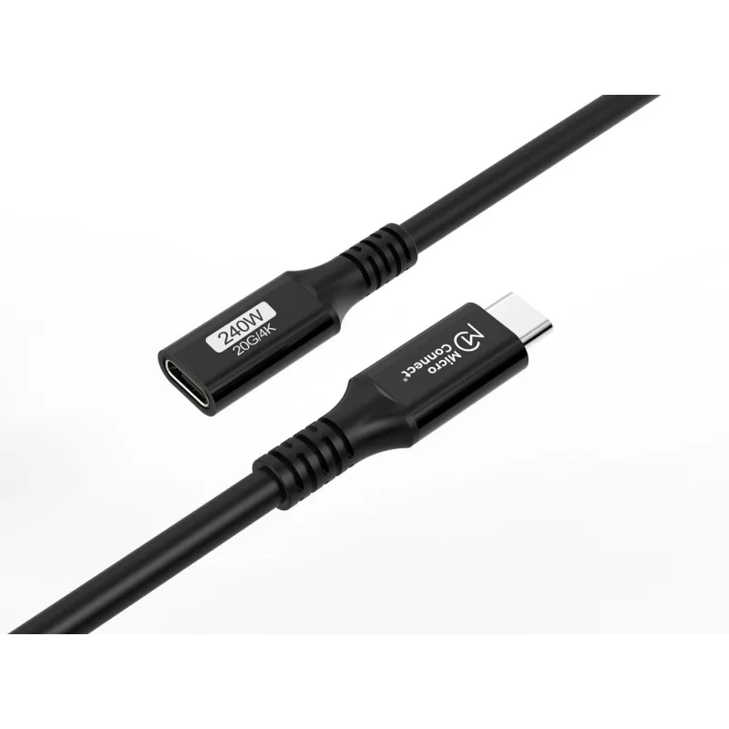 Microconnect USB3.2CC1EX USB-kabel USB4 Gen 2x2 1 m USB-C zwart