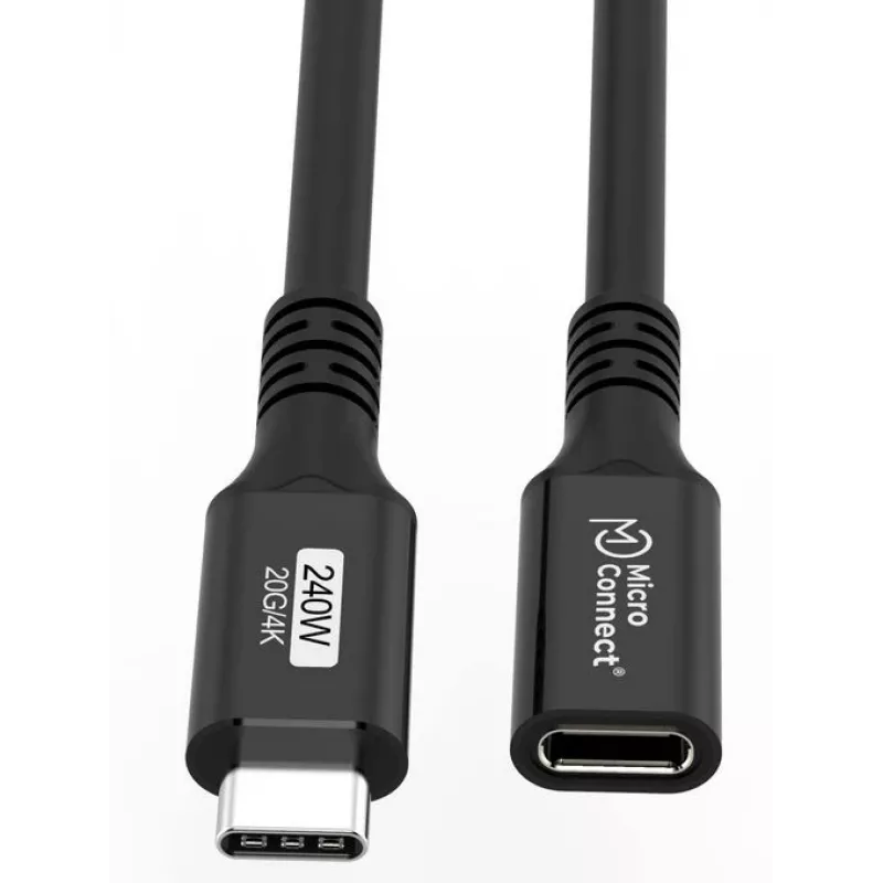 Microconnect USB3.2CC1EX USB-kabel USB4 Gen 2x2 1 m USB-C zwart