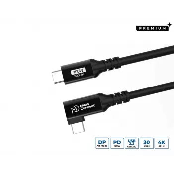 Microconnect USB3.2CC4-A USB-kabel USB 3.2 Gen 2x2 4 m USB-C zwart