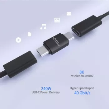 Microconnect USB4-CC-240W USB-kabel 0 m USB-C zwart