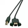 Microconnect USBABF1PANEL2 USB-kabel USB 2.0 1,8 m USB A USB B zwart