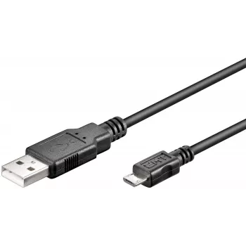 Microconnect USBABMICRO1 USB-kabel USB 2.0 1 m USB A Micro-USB B zwart