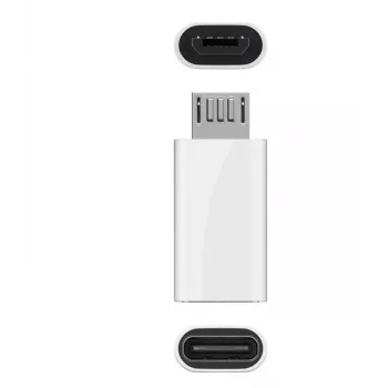 Microconnect USBMICROUSBC kabeladapter Micro-USB B naar USB C wit