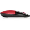 HP Z3700 draadloze muis rood, voor beide handen, optisch, RF draadloos, 1200 DPI, rood