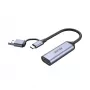 Videokabel-adapter UNITEK V1167A USB Type-A/USB Type-C HDMI zwart