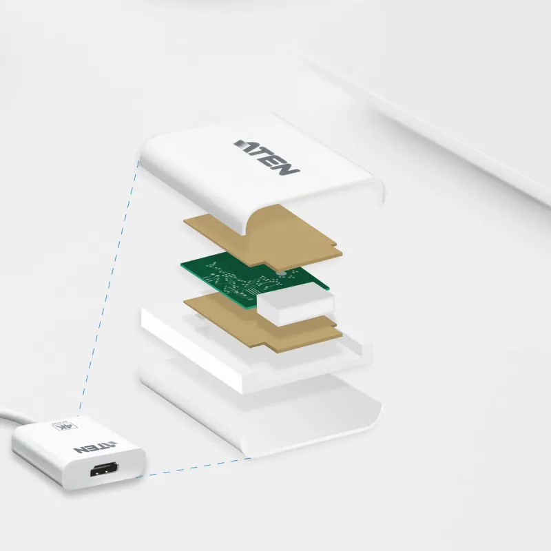 ATEN 4K Active mini DisplayPort naar HDMI converter, 3D, tot 3840 bij 2160 @30Hz