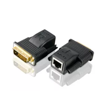 ATEN Mini DVI over Cat5e/6 video-extender (20 m), 1920 x 1080 pixels, AV-zender & -ontvanger, 20 m, bedraad, zwart, HDCP