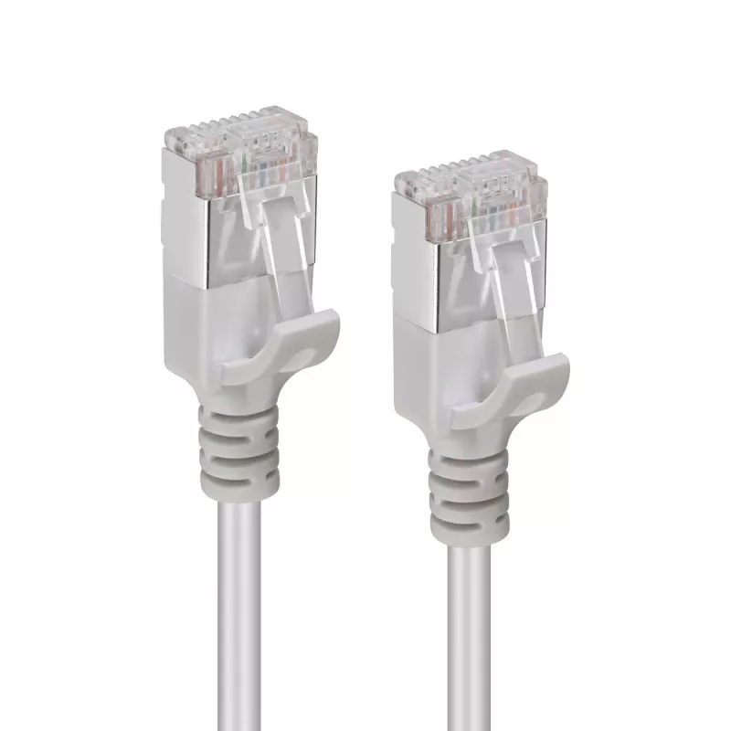 Microconnect V-FTP6A01 slanke netwerkkabel grijs 1 m Cat6a U/FTP (STP)