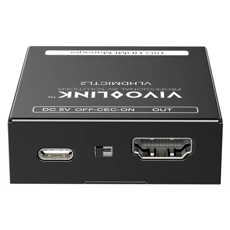Vivolink VLHDMICTL2 EDID-emulator 3840x2160 18 Gbit/s zwart