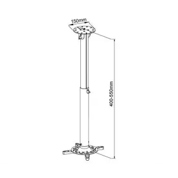Vivolink VLMC200 projectorbeugel plafond wit