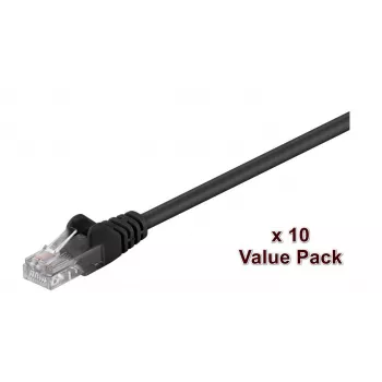 Microconnect V-UTP510SVP netwerkkabel zwart 10 m Cat5e U/UTP (UTP)