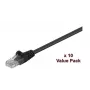Microconnect V-UTP510SVP Cat5e U/UTP netwerk-patchkabel 10 m, zwart, 10-pack