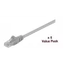 Microconnect V-UTP515VP Cat5e U/UTP netwerk-patchkabel 15 m, grijs, 5-pack