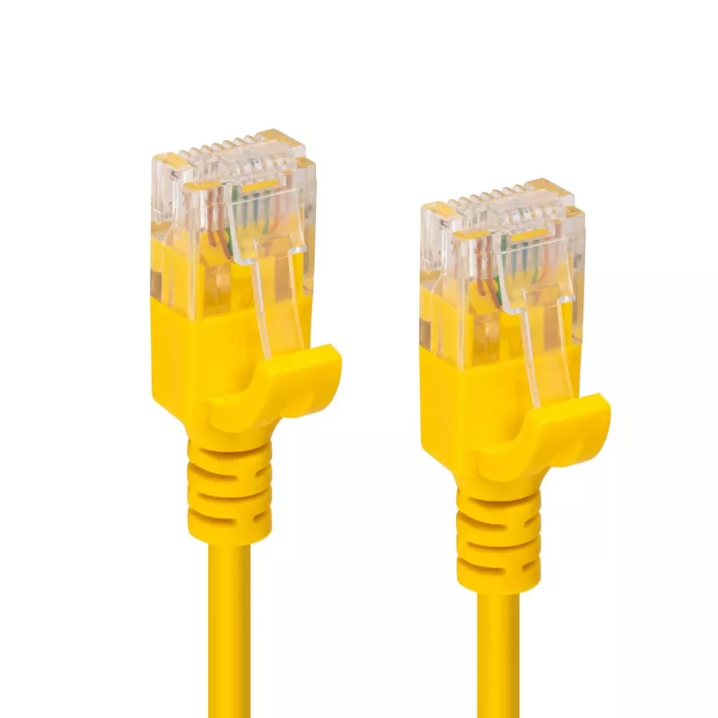 Microconnect V-UTP6A01Y slanke netwerkkabel geel 1 m Cat6a U/UTP (UTP)